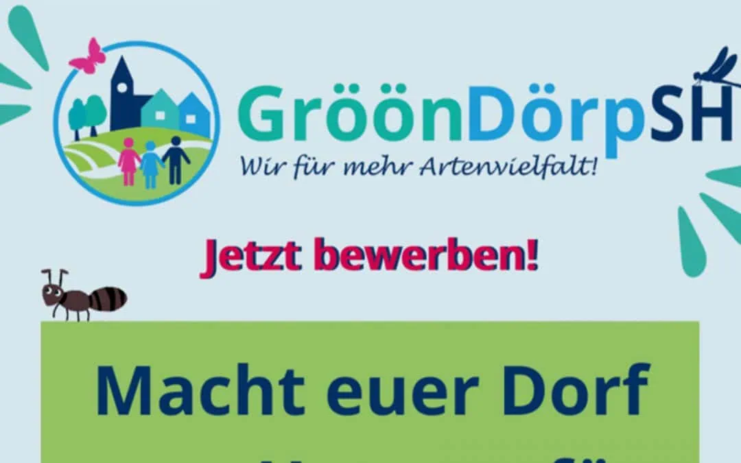 Aufruf für das Modellprojekt „Gröön Dörp – Wir für mehr Artenvielfalt“