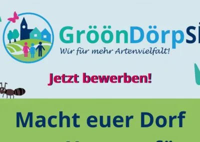Aufruf für das Modellprojekt „Gröön Dörp – Wir für mehr Artenvielfalt“